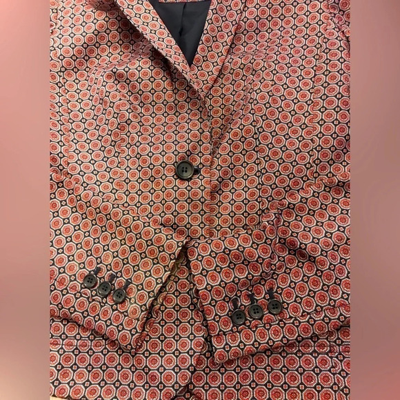 The Limited Vintage Medallion Print Blazer Jacket Satin Feel with Pockets Medium - Picture 8 of 16